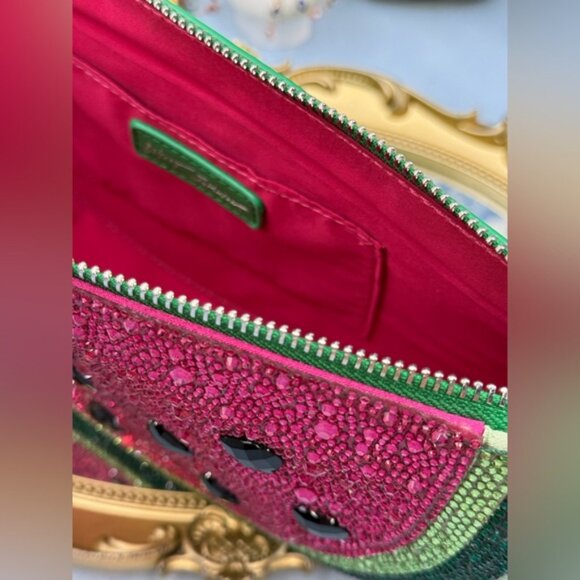 🆕 BETSEY JOHNSON 🧿 NWOT Sugar High Watermelon Bejewelled Crossbody Kitsch Bag - Picture 10 of 16